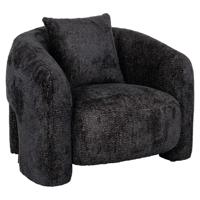 Richmond Fauteuil 'Milania' Chenille, kleur Zwart - thumbnail