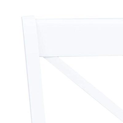 Eetkamerstoelen 4 st massief rubberwood wit - thumbnail