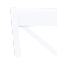 Eetkamerstoelen 4 st massief rubberwood wit - thumbnail