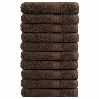 Handdoeken SOLUND 10 st 600 g/m 100x200 cm bruin