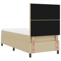 Boxspringbed Lichtgrijs en wit. 100 x 200 cm Katoen Stof - thumbnail