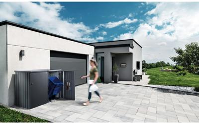 Biohort metalen containerberging Alex 80x88x129 cm donkergrijs- - Metaal- Biohort