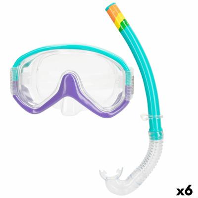 Snorkelbril en -buis voor Kinderen AquaSport Turkoois (6 Stuks)