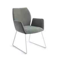 Jesper Home Eetkamerstoel 'Misaki' Slide White, kleur Breezy Blue - thumbnail