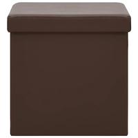 Opbergkruk inklapbaar PVC bruin - thumbnail