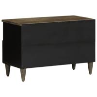 Tv-meubel 70x33,5x46 cm massief mangohout lichtgrijs - thumbnail