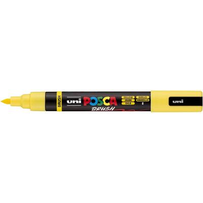 Uni Posca brushmarker pc5br geel - brushpunt 1-4 mm