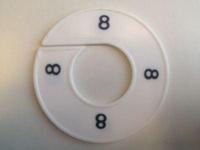 Maatring 9cm wit/zwart 8 - thumbnail