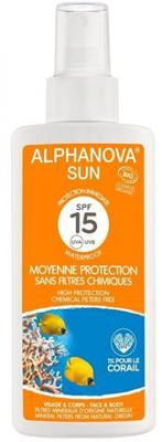 Alphanova Sun Sun bio spray SPF15 vegan 125 Milliliter