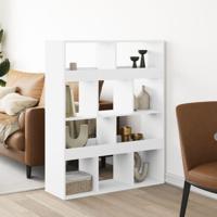 Kamerscherm 100x33x125,5 cm bewerkt hout wit - thumbnail