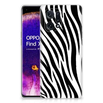 OPPO Find X5 | TPU Hoesje | Zebra