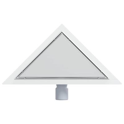 VidaXL 2 in 1 driehoek doucheafvoer zilver 32 x 32 x 7,5 cm VidaXL 2 in 1 driehoek doucheafvoer zilver 32 x 32 x 7,5 cm