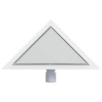 VidaXL 2 in 1 driehoek doucheafvoer zilver 32 x 32 x 7,5 cm - thumbnail
