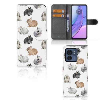 Telefoonhoesje | Met pasjeshouder | voor Motorola Edge 40 Konijntjes
