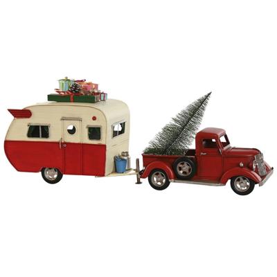 Kerstversiering Home ESPRIT Rood Caravan 73 x 19 x 28,5 cm Kerstversiering Home ESPRIT Rood Caravan 73 x 19 x 28,5 cm