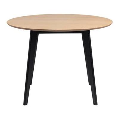 Bendt Ronde Eettafel 'Torkil' Ø105cm, kleur Naturel/Zwart