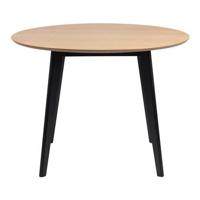 Bendt Ronde Eettafel 'Torkil' Ø105cm, kleur Naturel/Zwart - thumbnail