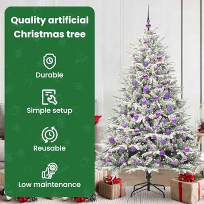 VidaXL Artificial pre-lit kerstboom met ballenset groen 180 cm
