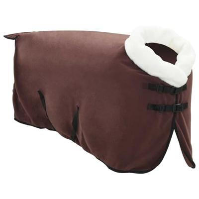 VidaXL Paardendeken volledig donkerbruin 85 cm polar fleece VidaXL Paardendeken volledig donkerbruin 85 cm polar fleece