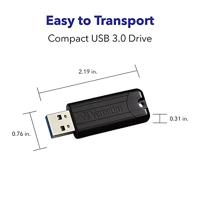 Verbatim Pin Stripe 3.0 USB-stick 256 GB Zwart 49320 USB-A 3.2 Gen 1 - thumbnail