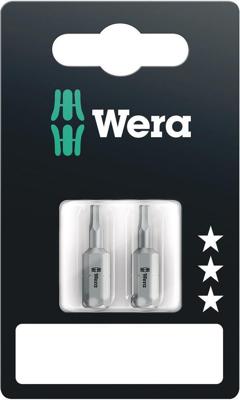 Wera 840/1 Z Zeskant Bits SB, 3 x 25 mm, 2-delig - 05073052001 Wera 840/1 Z Zeskant Bits SB, 3 x 25 mm, 2-delig - 05073052001