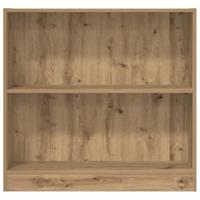 Boekenkast 80x24x76 cm bewerkt hout artisanaal eikenkleurig - thumbnail