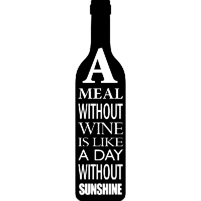 A meal without wine - Muursticker A meal without wine - Muursticker