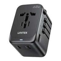 Stroomoplader - Unitek 65W Universal Travel Adapter (P1122ABK01) | 1xUSB-A 3xUSB-C 1xAC - thumbnail