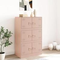 Dressoir 67x39x107 cm staal roze - thumbnail