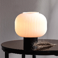 Tafellamp opaal glas &apos;Milford&apos; Nordlux zwart E27 fitting Tafellamp E27 zwart - thumbnail
