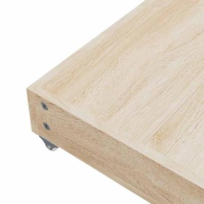 Opberglades bed 2 st bewerkt hout en fluweel lichtgrijs Opberglades bed 2 st bewerkt hout en fluweel lichtgrijs