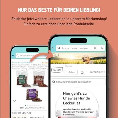 Chewies Trainingshappen paard - monoprotein snack voor honden - 300 g - graanvrij & suikervrij - zachte lekkernijen voor hondentraining - hypoallergeen