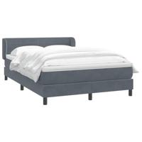 Boxspring met matras fluweel donkergrijs 140x220 cm - thumbnail