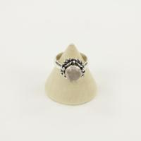 Zilveren Ring met Rozenkwarts Maat 16,5 - Model 2 (Sterling Zilver 925) - thumbnail