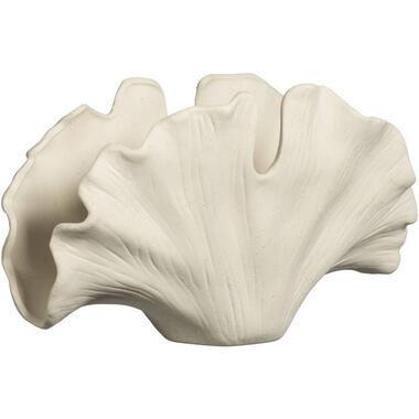 Deco object Ginko - off-white - 17x36x21,5 cm