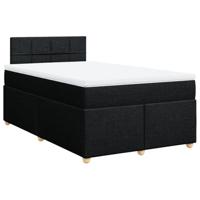 Boxspring met matras stof zwart 120x190 cm - thumbnail