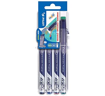 Pilot fineliner Frixion Basic, geassorteerde kleuren, set van 4 stuks Pilot fineliner Frixion Basic, geassorteerde kleuren, set van 4 stuks