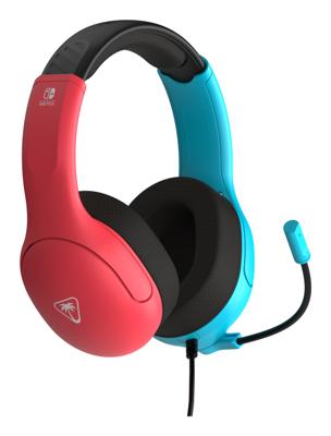 Bedrade gamingheadset - TURTLE BEACH - TBS-8002-25 - Airlite Fit - Officieel gelicentieerd voor Nintendo Switch - Neonblauw en rood