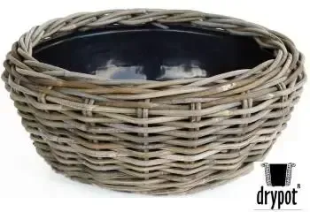 Bloempot Drypot Terrasschaal Rotan D44H15 cm Van der Leeden - Van der leeden Bloempot Drypot Terrasschaal Rotan D44H15 cm Van der Leeden - Van der leeden
