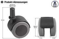 Metafranc Dubbel Wiel Parket 50Mm St+Hu W - WU0800320 - thumbnail