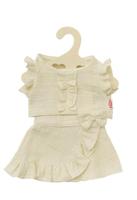 Heless Wikkelrok met top ecru (35-45cm) - thumbnail