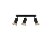 Lyora PlafondlampLuvia 3-lichts zwart met goud - 9011442 - thumbnail