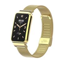 By Qubix - Milanese bandje met case - Goud - Xiaomi Smart band 7 Pro - thumbnail