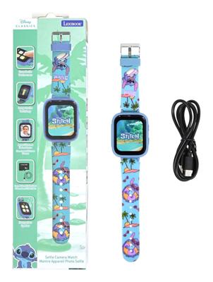 Lexibook, Disney Stitch, Montre Appareil Photo Selfie, Écran Tactile HD, Appareil Photo 720p, Lecteur MP3, Haut-Parleur intégré, Dictaphone, Podomètre, 5 Jeux, Bleu, DMW070D