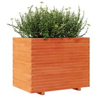 Plantenbak 90x60x72 cm massief grenenhout wasbruin - thumbnail