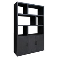 Livingfurn Opbergkast 'Jaxx' Mangohout, 230 x 145cm - thumbnail