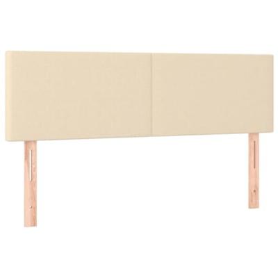 Boxspring met matras en LED stof crèmekleurig 140x190 cm