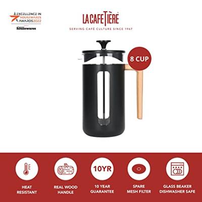 La Cafetière - Pisa Cafetiere Zwart - 8 kops - thumbnail