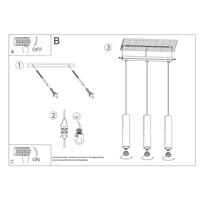 Hanglamp LAGOS 3 gepolijst goud - thumbnail