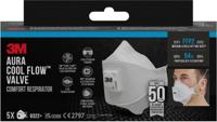 3M Aura Comfort Cool Flow stofmasker, FFP2, met ventiel, pak van 5 stuks - thumbnail